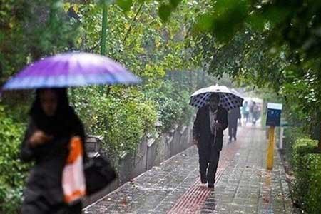 بارش باران در بیشتر مناطق کشور ، کاهش 8 تا 10 درجه ای دما